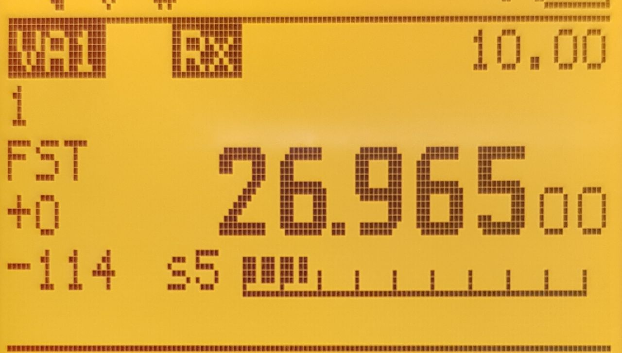 Parte centrale — modo VFO