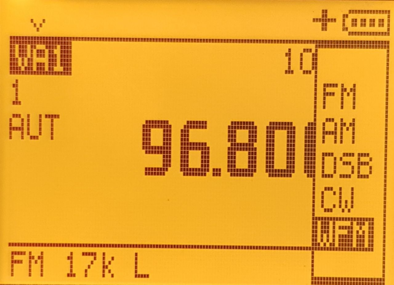 Popup selezione modalità — tasto 0 lungo